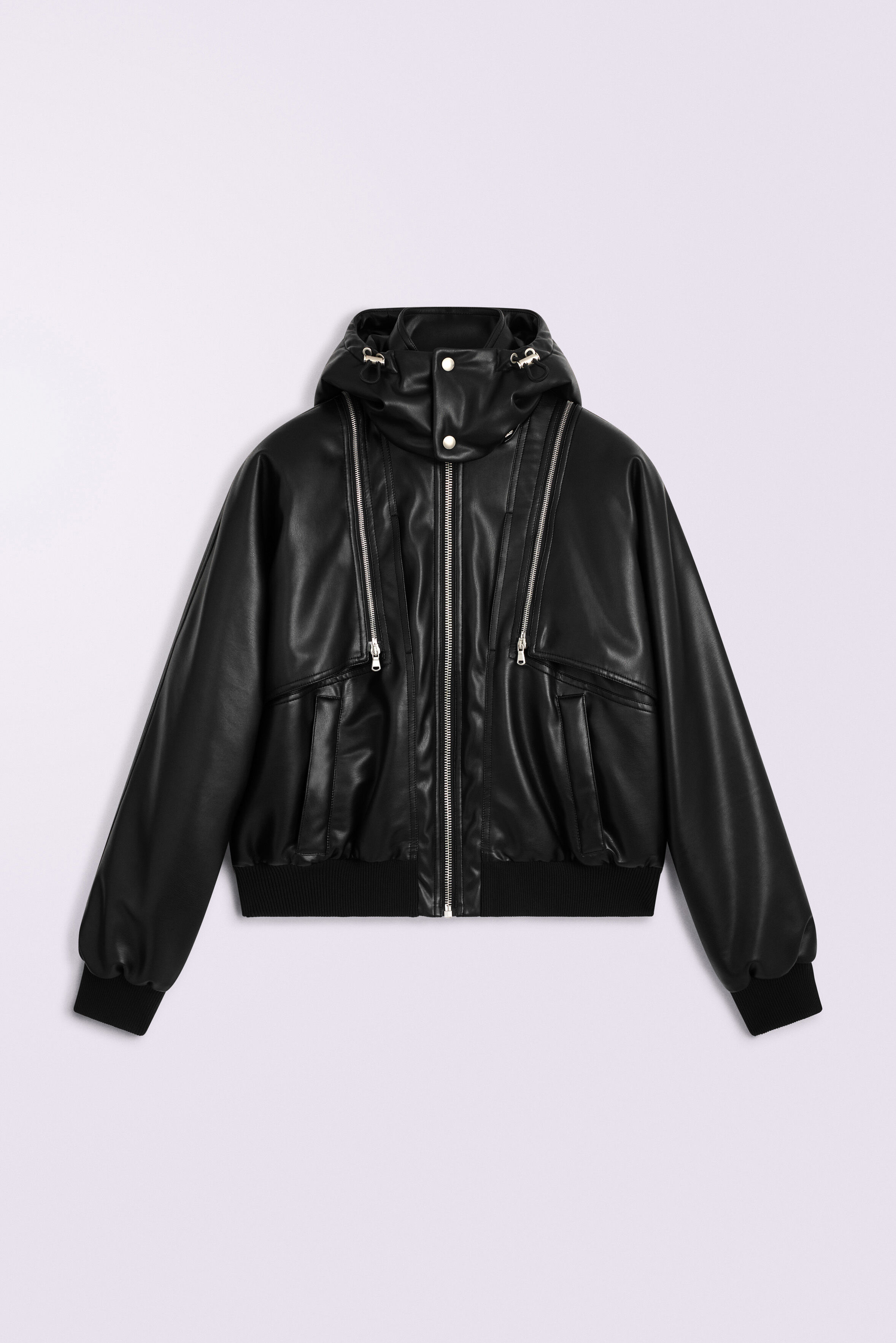 Unisex Faux Leather Jacket Black